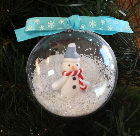 Personalized Snow Globe Snowman Ornaments