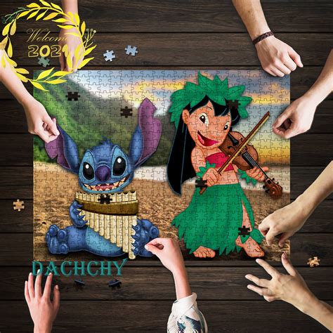 Stitch Puzzle Lilo & Stitch Puzzle Stitch Jigsaw Puzzle | Etsy