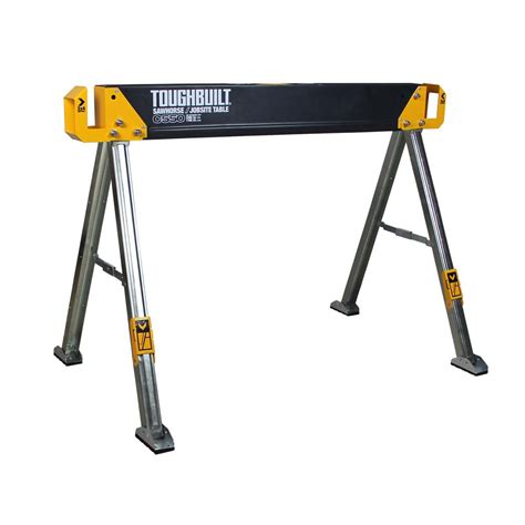 TOUGHBUILT 32 in. Tall Adjustable Folding Sawhorse-TB-C700 - The Home Depot