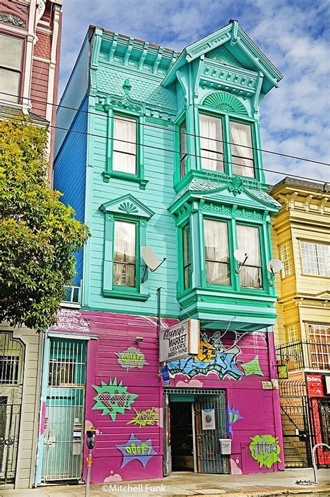 Green Victorian House In #ata57 Haight Ashbury, San Francisco By Mitchell Funk www.mitchellfunk ...
