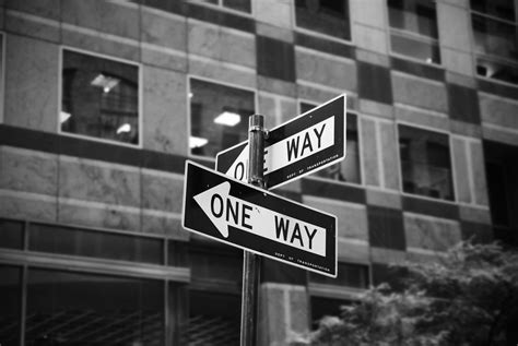 BW One Way | Black and white shot of one way sign. | Pank Seelen | Flickr