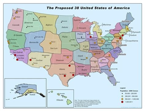 If every proposed state in the USA was accepted - Vivid Maps