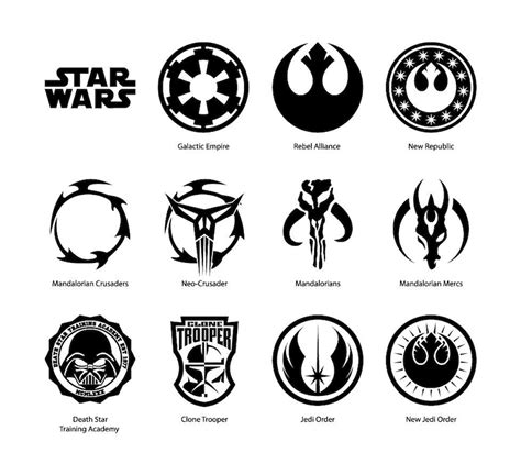 Star Wars Logo Decals Mandalorian Jedi Empire Rebellion | Etsy