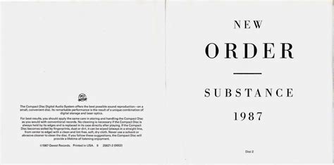 Seja Bem Vindo: New Order - Substance (2CD-1987)