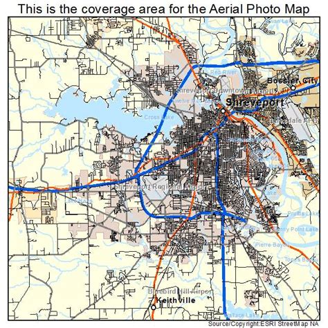 Aerial Photography Map of Shreveport, LA Louisiana