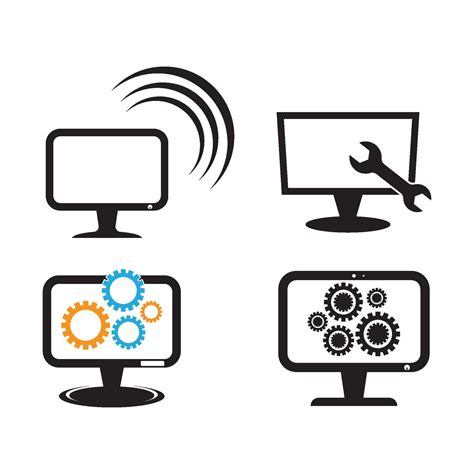 Monitor computer service logo images illustration 2152975 Vector Art at ...