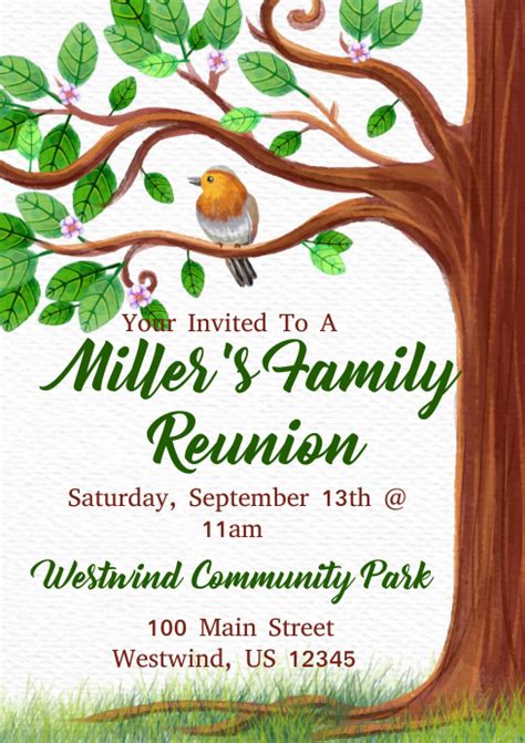 Family Reunion Flyer Template / Family reunion flyer template the psd file is setup at 1275px x ...