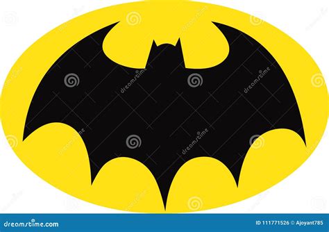 Batman Symbol on Yellow Oval Editorial Photo - Illustration of camp ...