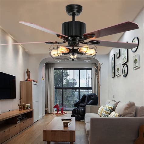 LuxureFan Industrial Retro Ceiling Fan Light Elegant for Restaurant ...