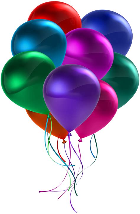 Bunch of Colorful Balloons Transparent Clip Art | Gallery Yopriceville ...
