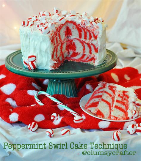 Peppermint Swirl Cake Technique - Clumsy Crafter