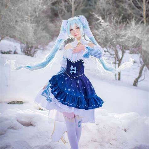 (Sponsored)eBay - Winter Snow Miku VOCALOID Cosplay Hatsune Miku snow set costume dress for ...