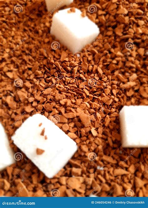 Scattered Coffee with Sugar Cubes. Stock Photo - Image of snack, chocolate: 246054246