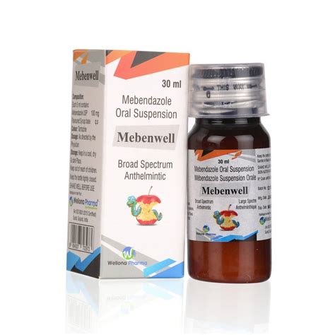 Mebenwell Pharmaceutical Syrup Mebendazole Oral Suspension, For Hospital, Packaging Size: 30 ml ...