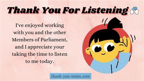 Thank You For Listening - The Thank You Notes Blog