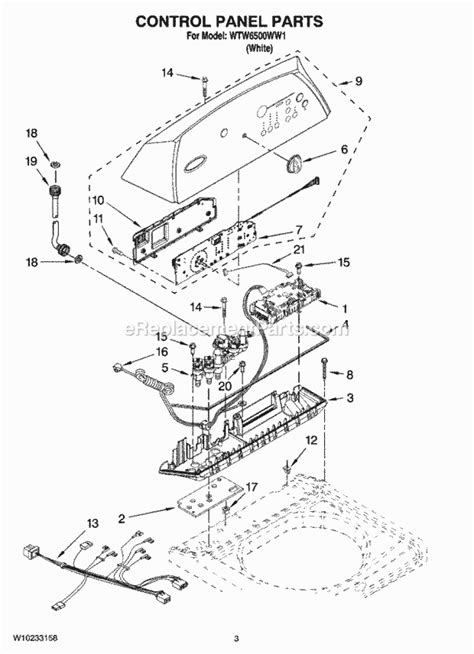 Whirlpool WTW6500WW1 Parts List and Diagram : eReplacementParts.com