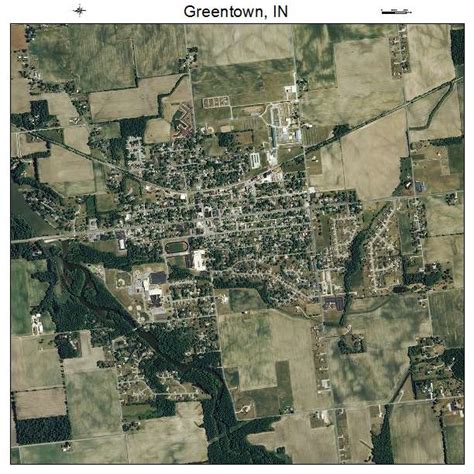 Aerial Photography Map of Greentown, IN Indiana