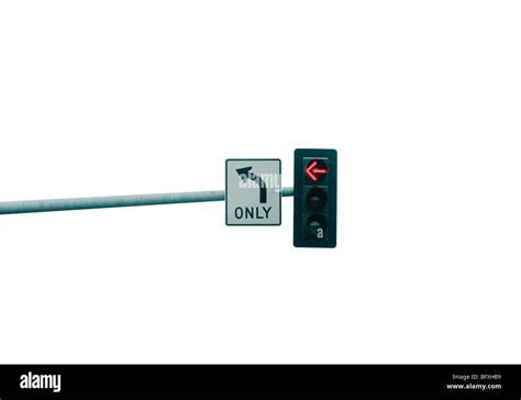 Red Traffic Light Arrow Cut Out Stock Images & Pictures - Alamy