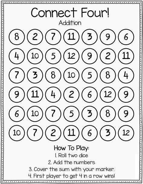 Printable Math Games Fun for Kids | 101 Activity