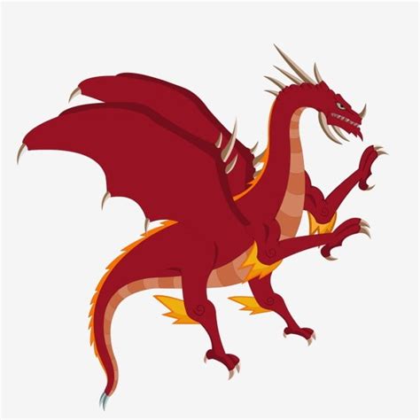 Western Dragon Clipart Transparent Background, Hand Drawn Image Of The ...