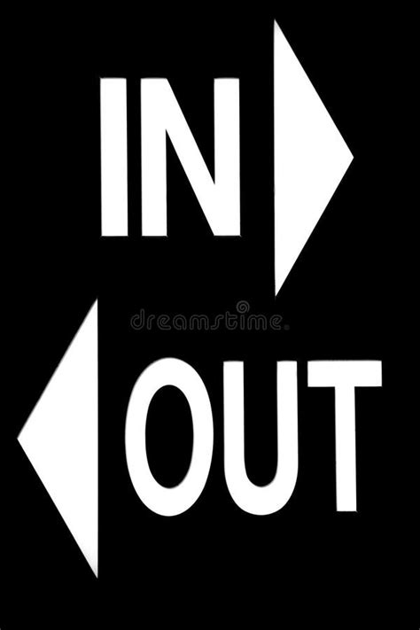 In or Out Sign stock image. Image of directions, arrows - 4464207