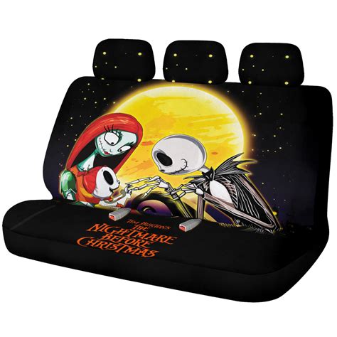 Nightmare Before Christmas Car Back Seat Covers Decor Protectors - Nearkii