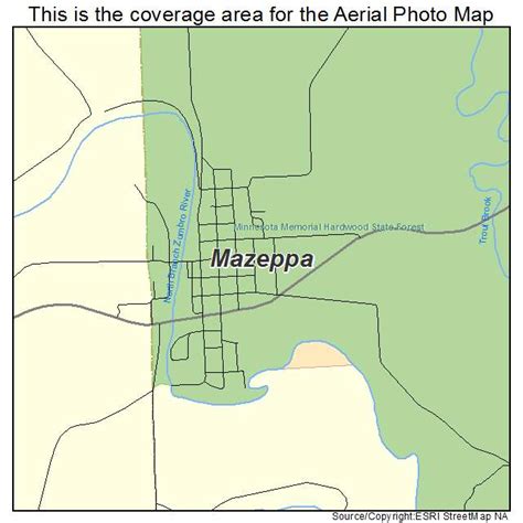 Aerial Photography Map of Mazeppa, MN Minnesota