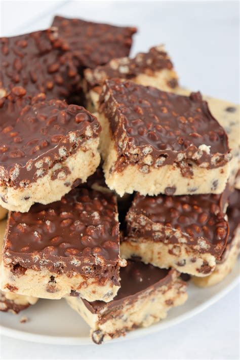 Cookie Dough Chocolate Crunch Bars – Six Vegan Sisters