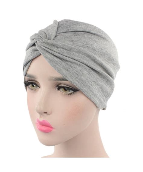 Chemo Sleep Turban Headwear Scarf Beanie Cap Hat for Cancer Patient Hair Loss Grey CO187TAHWMK