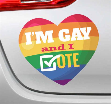 Rainbow votes gay Car Decal - TenStickers