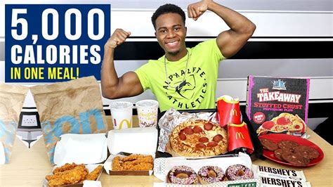 5,000 Calorie Challenge IN ONE MEAL! | Epic Cheat Day | Man vs Food - YouTube