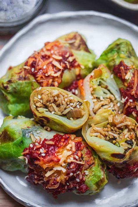 Vegan Stuffed Cabbage Rolls Recipe | Earth of Maria