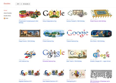 All Doodles Ever Made in the New Google Doodles Site