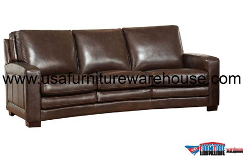 Brown Leather Sofa : Stanley Park II Brown Leather Sofa from Amax ...