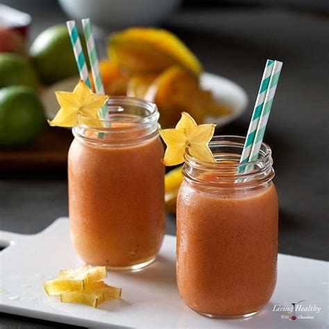 Starfruit Mango Smoothie Recipe (Sugar-free, Paleo & Vegan)