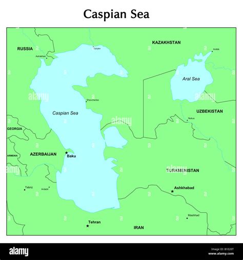 Caspian Sea On World Map