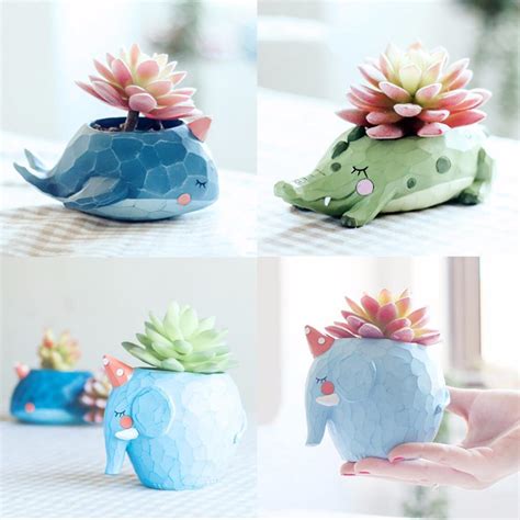 Animal Plant Pots | Flower pots, Animal planters, Crafts