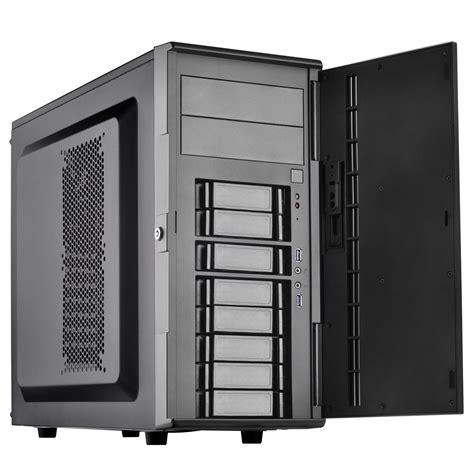 SilverStone Technology SST-CS380B-USA DIY ATX NAS/Server Storage Computer Case with 8 Front Hot ...