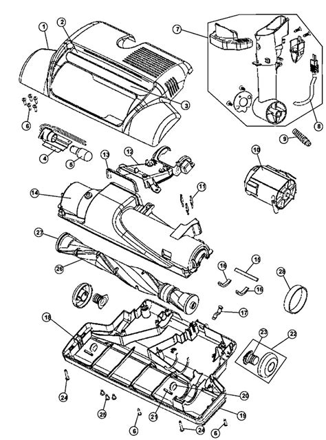 Hoover Hoover S3670 WindTunnel Canister Vacuum Parts List & Schematic ...