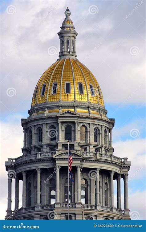 Colorado State Capitol Gold Dome In Denver Stock Image - Image: 36923609