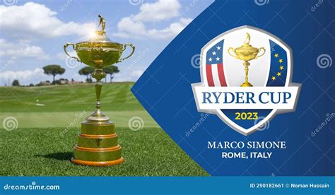 Ryder Cup Golf Tournament Trophy 3d Rendering Illustration Editorial ...