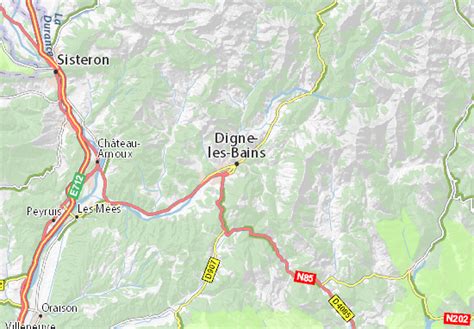 MICHELIN Digne-les-Bains map - ViaMichelin