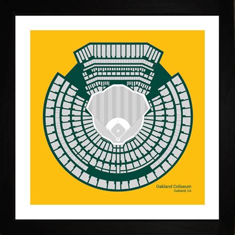 Oakland Coliseum Oakland Athletics Stadium Seating Art | Etsy