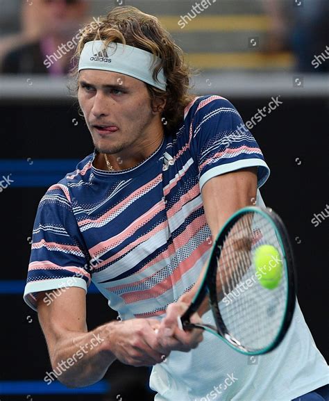 Germanys Alexander Zverev Makes Backhand Return Editorial Stock Photo ...