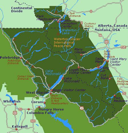 Glacier lodging - Glacier National Park lodging accommodations | Glacier national park map ...