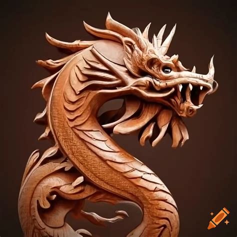 Surreal chinese wood dragon artwork on Craiyon