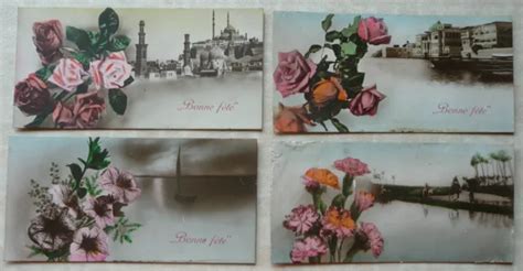 4 VINTAGE &BONNE FETE" , HAPPY BIRTHDAY, CARDS - 1930/40's* £2.99 - PicClick UK