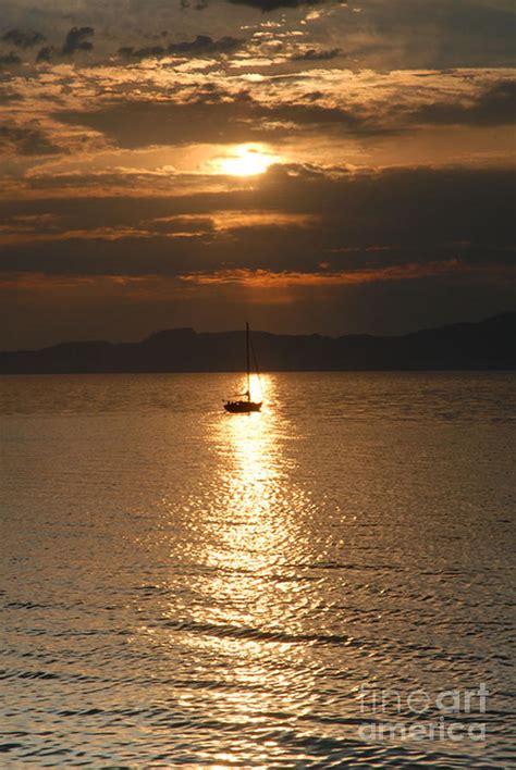 Sailing the Great Salt Lake at Sunset Photograph by Dennis Hammer - Fine Art America