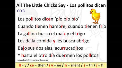 LOS POLLITOS DICEN Little chicks song Baby Loves Spanish Bilingual music for babies and children ...