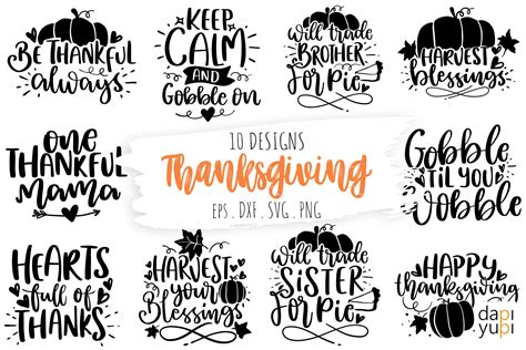 Thanksgiving Quotes SVG, Fall Autumn SVG Graphic by dapiyupi · Creative Fabrica